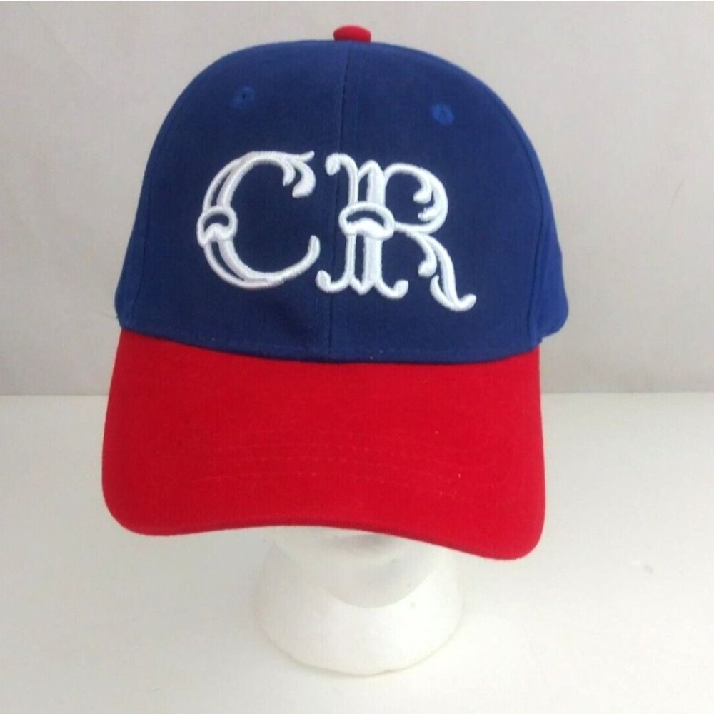 CR Costa Rica Red & Blue Unisex Embroidered Adjustable Baseball Cap